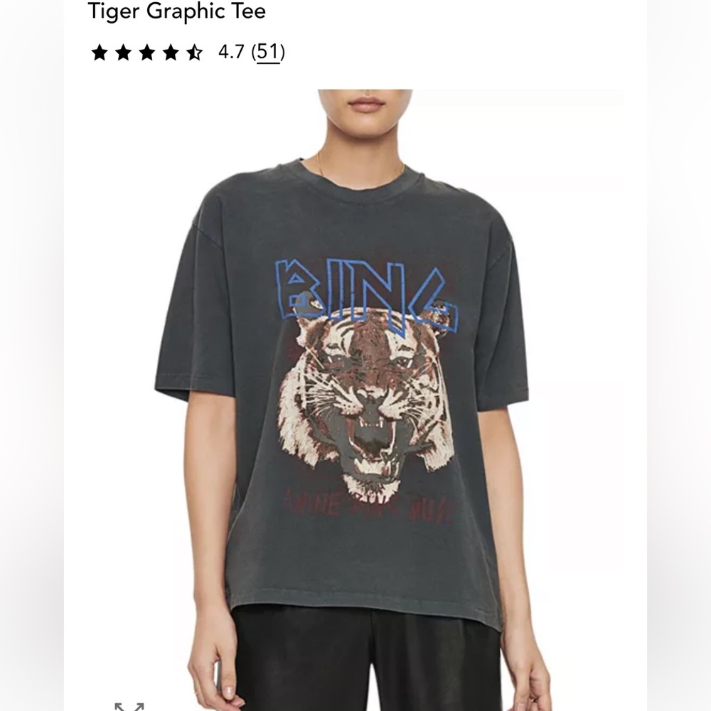 Anine Bing graphic tiger tee